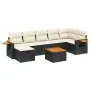 Set de sofás de jardín 8 piezas y cojines ratán sintético negro by , Garden sets - Ref: Foro24-3265536, Price: 467,68 €, Disc...