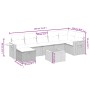 Set de sofás de jardín 8 piezas y cojines ratán sintético negro by , Garden sets - Ref: Foro24-3265536, Price: 450,01 €, Disc...