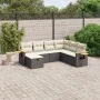 Garten-Essgruppe 7-teilig mit schwarzen Polstern aus synthetischem Rattan von , Gartensets - Ref: Foro24-3265543, Preis: 434,...