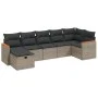 Set de sofás de jardín 7 piezas con cojines ratán PE gris by , Garden sets - Ref: Foro24-3265316, Price: 406,05 €, Discount: %
