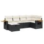 Set de sofás de jardín 6 piezas y cojines ratán sintético negro by , Garden sets - Ref: Foro24-3265515, Price: 380,18 €, Disc...