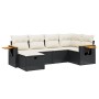 Set de sofás de jardín 6 piezas y cojines ratán sintético negro de , Conjuntos de jardín - Ref: Foro24-3265515, Precio: 375,52 €