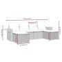 Gartensitzgruppe mit beigen Kissen, 6-teilig, aus PE-Rattan. von , Gartensets - Ref: Foro24-3265560, Preis: 369,32 €, Rabatt: %