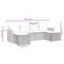 Gartensitzgruppe mit beigen Kissen, 6-teilig, aus PE-Rattan. von , Gartensets - Ref: Foro24-3265560, Preis: 361,80 €, Rabatt: %