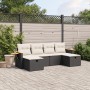 Set de sofás de jardín 6 piezas y cojines ratán sintético negro by , Garden sets - Ref: Foro24-3265557, Price: 354,64 €, Disc...