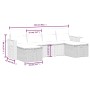 6-teiliges Gartensofa-Set und Kissen aus schwarzem Kunststoff-Rattan. von , Gartensets - Ref: Foro24-3265557, Preis: 354,64 €...
