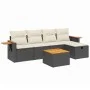 Set de sofás de jardín 6 piezas y cojines ratán sintético negro by , Garden sets - Ref: Foro24-3265508, Price: 348,07 €, Disc...