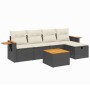 Set de sofás de jardín 6 piezas y cojines ratán sintético negro by , Garden sets - Ref: Foro24-3265508, Price: 350,28 €, Disc...