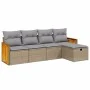 Juego de sofás jardín con cojines beige mezcla 5 pzas ratán PE by , Garden sets - Ref: Foro24-3265721, Price: 317,03 €, Disco...