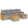 Juego de sofás jardín con cojines beige mezcla 6 pzas ratán PE by , Garden sets - Ref: Foro24-3265728, Price: 340,55 €, Disco...