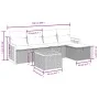 Gartensitzgruppe mit beigen Kissen, 6-teilig, aus PE-Rattan. von , Gartensets - Ref: Foro24-3265728, Preis: 364,39 €, Rabatt: %