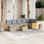 Juego de sofás jardín con cojines beige mezcla 8 pzas ratán PE by , Garden sets - Ref: Foro24-3265756, Price: 500,35 €, Disco...