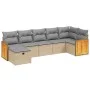 Juego de sofás jardín con cojines beige mezcla 7 pzas ratán PE by , Garden sets - Ref: Foro24-3265749, Price: 454,79 €, Disco...