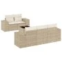 Juego de sofás jardín con cojines 6 pzas ratán sintético beige by , Modular outdoor sofas - Ref: Foro24-3222297, Price: 482,5...