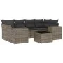 7-teiliges Gartensofa-Set mit grauen PE-Rattan-Kissen. von , Modulare Sofas für den Außenbereich - Ref: Foro24-3222319, Preis...