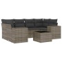 Set de sofás de jardín 7 piezas con cojines ratán PE gris by , Modular outdoor sofas - Ref: Foro24-3222319, Price: 440,19 €, ...