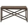 Banco de jardín de ratán sintético marrón 80 cm de vidaXL, Bancos de jardín - Ref: Foro24-46209, Precio: 67,49 €, Descuento: %