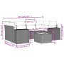 7-teiliges Gartensofa-Set mit grauen PE-Rattan-Kissen. von , Modulare Sofas für den Außenbereich - Ref: Foro24-3222319, Preis...