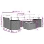 7-teiliges Gartensofa-Set mit grauen PE-Rattan-Kissen. von , Modulare Sofas für den Außenbereich - Ref: Foro24-3222319, Preis...