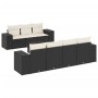 Set de sofás de jardín 8 piezas y cojines ratán sintético negro by , Modular outdoor sofas - Ref: Foro24-3222325, Price: 492,...