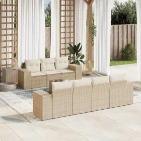 Juego de sofás de jardín con cojines beige 8 pzas ratán PE by , Modular outdoor sofas - Ref: Foro24-3222327, Price: 592,33 €,...