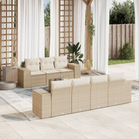 Juego de sofás de jardín con cojines beige 8 pzas ratán PE by , Modular outdoor sofas - Ref: Foro24-3222327, Price: 558,94 €,...