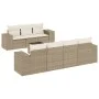Gartensofagarnitur mit beigen Kissen, 8-teilig, aus PE-Rattan. von , Modulare Sofas für den Außenbereich - Ref: Foro24-322232...