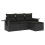 Gartensitzgruppe 4-teilig mit schwarzen Polstern aus synthetischem Rattan von , Gartensets - Ref: Foro24-3220064, Preis: 251,...