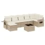 Juego de sofás de jardín con cojines beige 8 pzas ratán PE by , Garden sets - Ref: Foro24-3220487, Price: 524,62 €, Discount: %