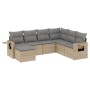 Set sofás de jardín 7 piezas y cojines ratán sintético beige by , Garden sets - Ref: Foro24-3220498, Price: 439,34 €, Discoun...