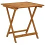 Folding garden table made of solid acacia wood 70x70x75 cm by vidaXL, Garden tables - Ref: Foro24-46348, Price: 76,17 €, Disc...