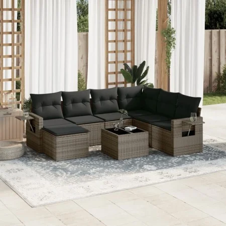 Set de sofás de jardín 8 pzas y cojines ratán sintético gris by , Garden sets - Ref: Foro24-3220509, Price: 462,23 €, Discoun...
