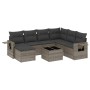 Gartensofagarnitur 8-teilig mit grauen Polstern aus synthetischem Rattan von , Gartensets - Ref: Foro24-3220509, Preis: 453,0...
