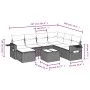 Set de sofás de jardín 8 pzas y cojines ratán sintético gris by , Garden sets - Ref: Foro24-3220509, Price: 462,23 €, Discoun...
