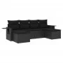 Set de sofás de jardín 6 piezas y cojines ratán sintético negro by , Garden sets - Ref: Foro24-3220514, Price: 360,34 €, Disc...