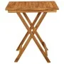 Folding garden table made of solid acacia wood 70x70x75 cm by vidaXL, Garden tables - Ref: Foro24-46348, Price: 76,17 €, Disc...
