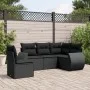 Set de muebles de jardín 5 pzas y cojines ratán sintético negro de , Conjuntos de jardín - Ref: Foro24-3221364, Precio: 378,0...
