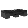 Set de sofás de jardín 11 pzas y cojines ratán sintético negro by , Modular outdoor sofas - Ref: Foro24-3221874, Price: 737,6...