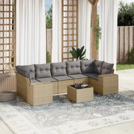 Juego de sofás de jardín con cojines beige 8 pzas ratán PE by , Modular outdoor sofas - Ref: Foro24-3222338, Price: 537,17 €,...