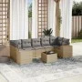 Juego de sofás de jardín con cojines beige 8 pzas ratán PE by , Modular outdoor sofas - Ref: Foro24-3222338, Price: 537,17 €,...