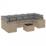 Juego de sofás de jardín con cojines beige 8 pzas ratán PE by , Modular outdoor sofas - Ref: Foro24-3222338, Price: 527,81 €,...