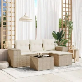 Gartensofa-Set mit 5-teiligen Kissen aus synthetischem Rattan in Beige. von , Modulare Sofas für den Außenbereich - Ref: Foro...