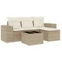 Gartensofa-Set mit 5-teiligen Kissen aus synthetischem Rattan in Beige. von , Modulare Sofas für den Außenbereich - Ref: Foro...