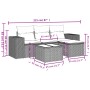 Gartensofa-Set mit 5-teiligen Kissen aus synthetischem Rattan in Beige. von , Modulare Sofas für den Außenbereich - Ref: Foro...
