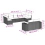 Gartenmöbel-Set 9-teilig mit grauen Polstern aus synthetischem Rattan von , Gartensets - Ref: Foro24-3223019, Preis: 557,80 €...