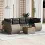 Set de sofás de jardín 7 piezas con cojines ratán PE gris by , Garden sets - Ref: Foro24-3224905, Price: 444,81 €, Discount: %