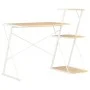 Schreibtisch mit Regal in Weiß und Eiche, 116 x 50 x 93 cm von vidaXL, Schreibtische - Ref: Foro24-20291, Preis: 48,23 €, Rab...