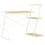 Schreibtisch mit Regal in Weiß und Eiche, 116 x 50 x 93 cm von vidaXL, Schreibtische - Ref: Foro24-20291, Preis: 48,61 €, Rab...