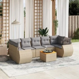 Gartensofagarnitur mit beigen Kissen, 8-teilig, aus PE-Rattan. von , Gartensets - Ref: Foro24-3224918, Preis: 536,44 €, Rabat...