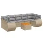 Gartensofagarnitur mit beigen Kissen, 8-teilig, aus PE-Rattan. von , Gartensets - Ref: Foro24-3224918, Preis: 539,04 €, Rabat...